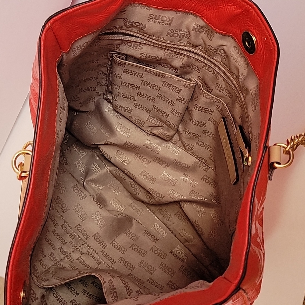 Red/orange Michael Kors shoulder bag - Picture 6 of 14